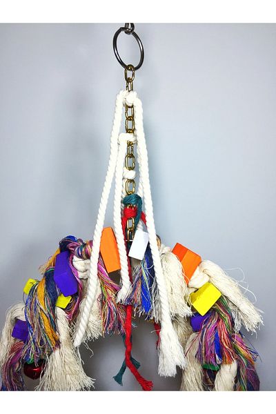 Ciko Kafes Plenty of Colorful Rope Parrot Toy