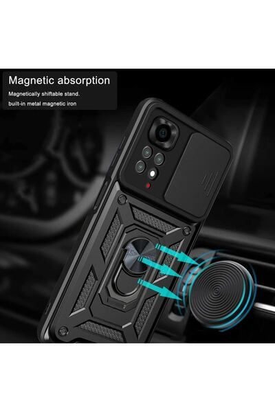 m.tk moveteck Xiaomi Redmi Note 11 Pro & 12 Pro 4g Compatible Camera Protected Lens Armor Tank Ring Silicone Case