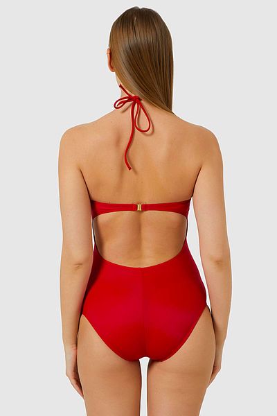 AYYILDIZ Badeanzug - Rot - Unifarben