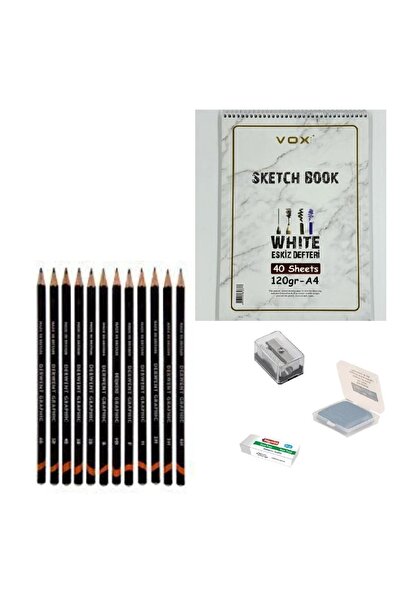 Derwent Sketch Starter Set 5 + Graduated Pen + A5 Notebook + Dispenser Set + ...