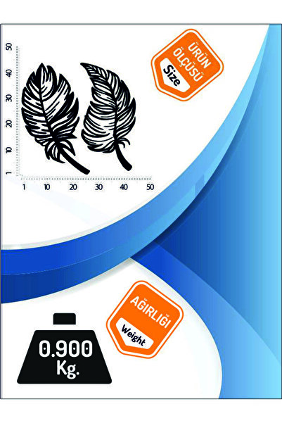 Ion Wooden Factory Dekoratif 2li Yaprak Seti Altın Duvar Dekoru,lazer Kesim Do1840a9061