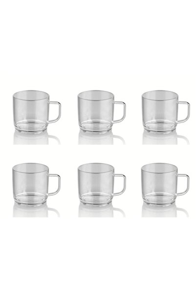 Genel Markalar 6 Adet 300 Ml Kırılmaz,çizilmez Polikarbon Plastik Şeffaf Çay-...