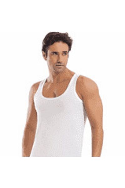 Dagi Men's White Cotton 2 Pack Undershirt