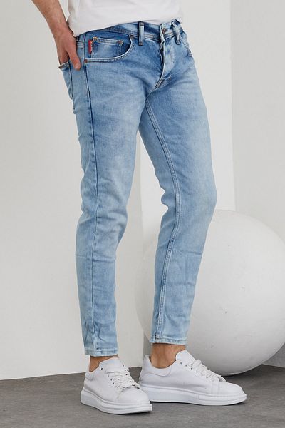 Tarz Cool Men's Blue Washed Skinny Fit Jean Pants