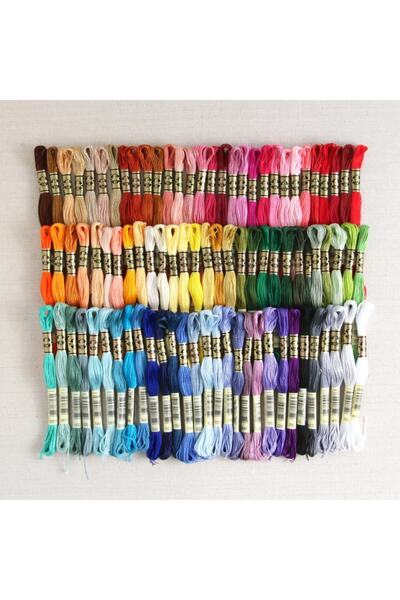 Dmc Muline Nakış, Kanaviçe, Punch, Goblen,bileklik Ipi 90 Renk+ 60 Adet Muline Sarma Kartı