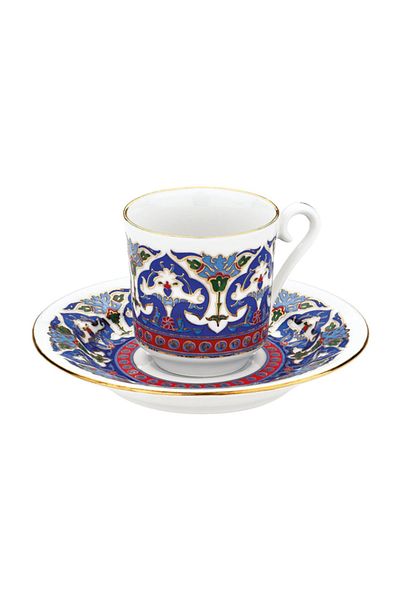Kütahya Porselen 3648 Pattern Coffee Cup Set for 2 People