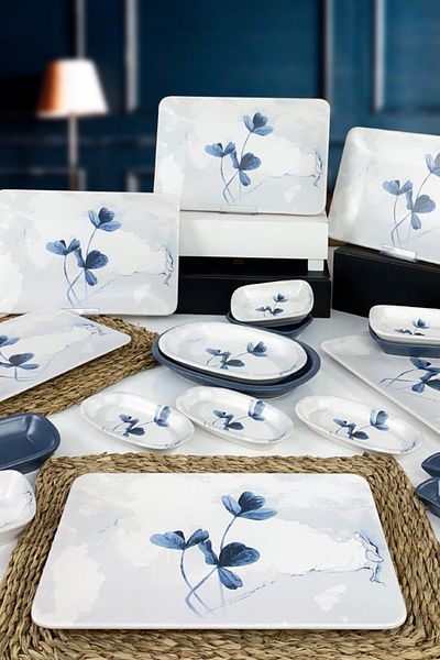 Keramika Blue Magic 19 Piece Siera Breakfast Set for 6 People 19863