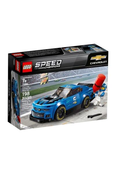LEGO مجموعة بناء سيارة السباق سبيد تشامبيونز شيفروليه كامارو Zl1 75891 (198 قطعة)