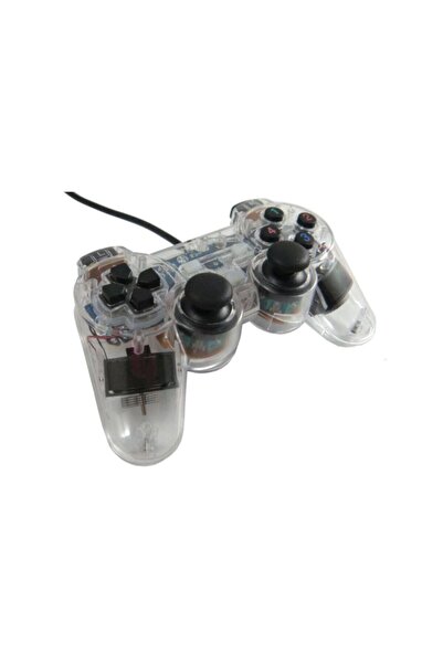 TRILOGIC Glare Gp809 Şeffaf Titreşimli Pc Oyun Kolu Gamepad Şeffaf
