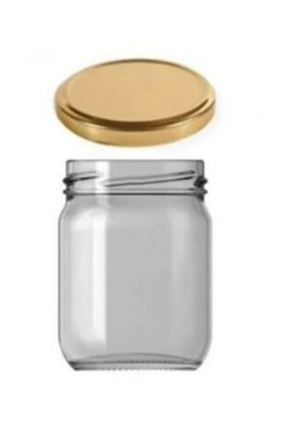 Paşabahçe Şişecam 210 Cc Glass Jar 20 Pieces Food Container with Gold Lid
