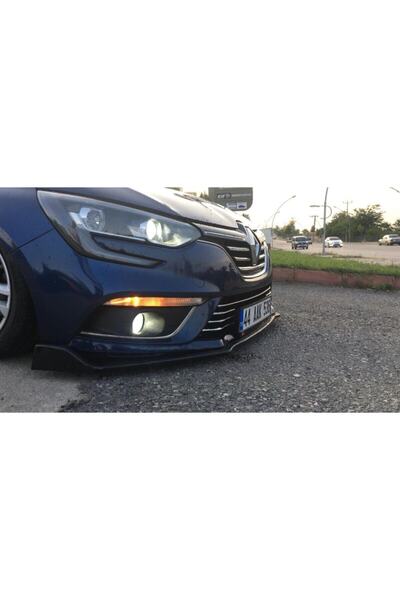NamTuning Renault Megane 4 (3 Parça) Tampon Altı Ön Ek Race P. Blackack