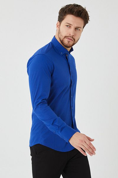 Pietra Paul Slim Fit Poplin Lycra Men's Shirt