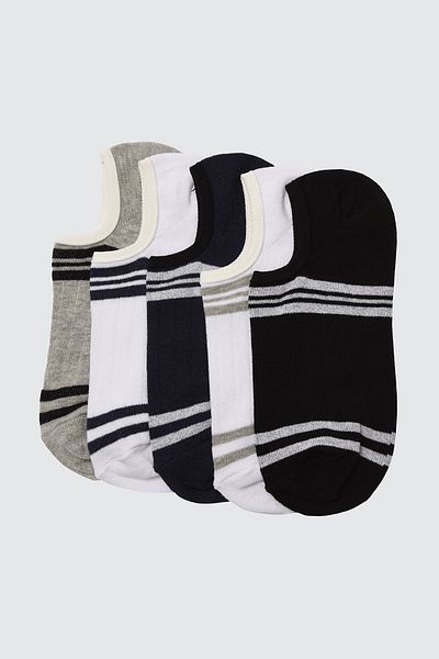 Trendyol Collection Mehrfarbige 5er-Pack Silikonsocken mit Streifendetail TMNSS20CO0040