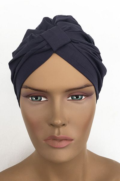 Vera Bone V Indian Ready Turban Combed Cotton Anthracite