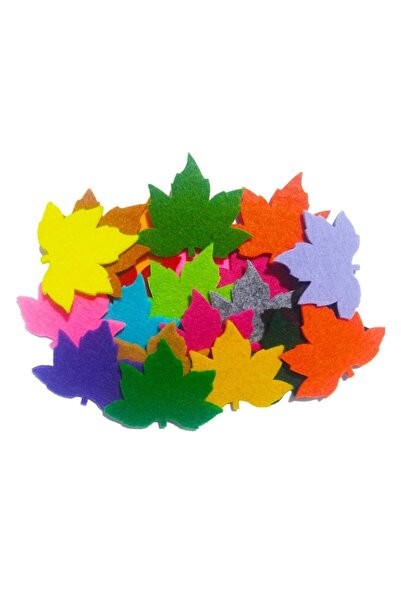 toptankece Keçeden 7 Cm Çınar Yaprağı Figürü 20 Adet Keçe Sonbahar Konsepti