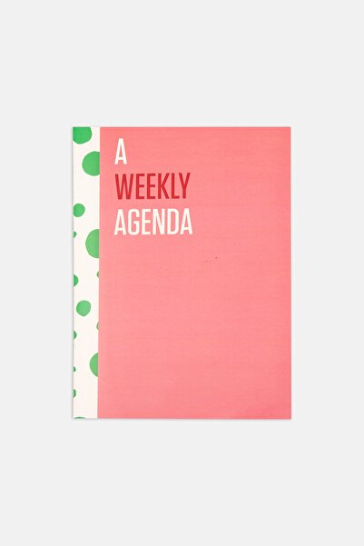 PK Design Контрастен седмичен планиращ календар: розов