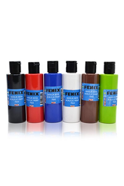 Fenix 70 Ml Akrilik Boya Canlı Renkler 6 Renk