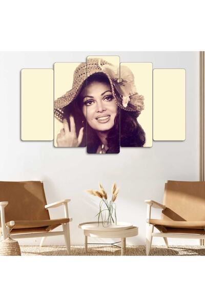 EVLOYA Türkan Şoray - 5 Parçalı Tablo