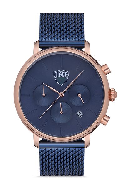 Tiger Steel Mesh Cord Function Men's Wristwatch