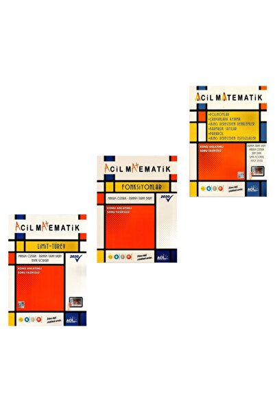 Acil Yayınları Acil Matematik Logaritma Diziler + Integral + 6 Fasikül Tek Ki...