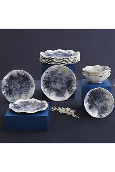 Güral Porselen Nesrin 24 Parça 6 Kişilik Bone Yemek Takımı