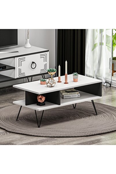 Betroya Milestone Orta Sehpa - Beyaz / Siyah