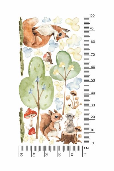 Sim Tasarım Forest Friends with Foxes Wall Sticker