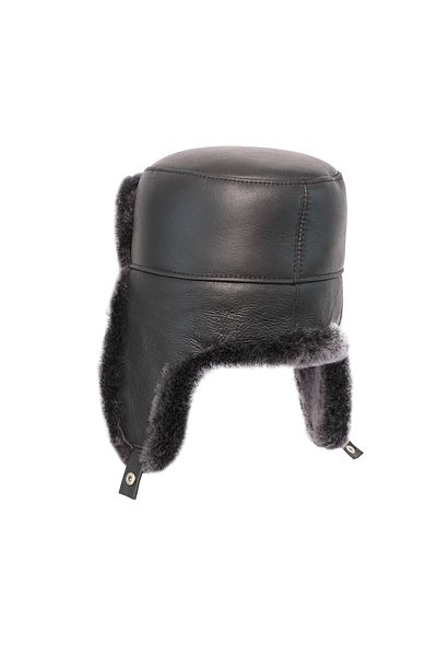 Mumcu's Leather Genuine Fur Leather Unisex Russian Pilot Hat -