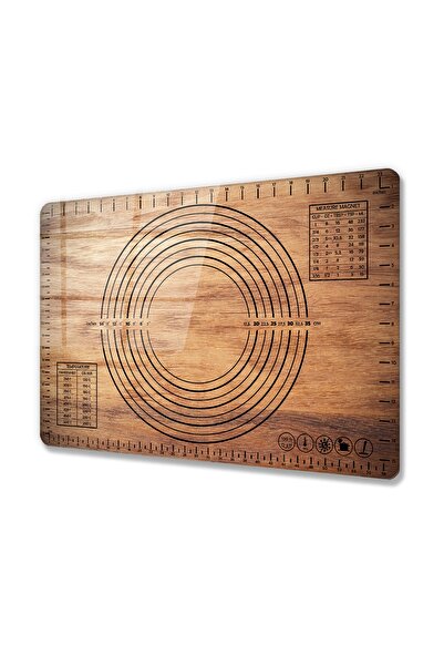 Decorita Wooden Look| Glass Dough Rolling Mat| 40cm X 60cm