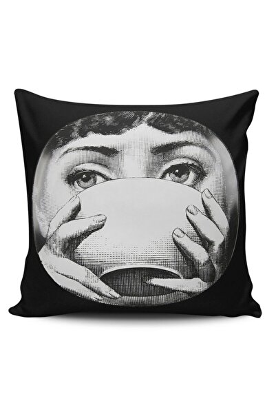 Alkan Homes غطاء وسادة مطبوع رقميًا من Fornasetti