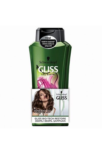 Gliss Bio-tech 360 Ml Strengthening Shampoo - Pack of 2