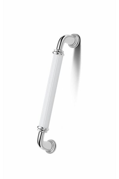 bablife Melis 224mm, alb-crom, metal, sertar de lux, dulap, mânere de mobilier cu toate opțiunile de culoare