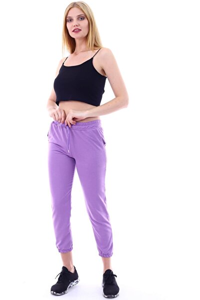 Deafox Pantaloni de sport liliac elastic pentru femei