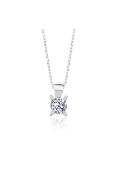 Mia Vento 0.75 Karat Mia Zirconia Markiz Esinti Tektaş Gümüş Kolye