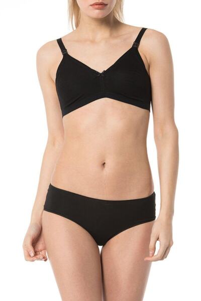 imer Жіночий чорний модальний бюстгальтер для годування 2236