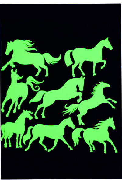 DEZ Karanlıkta Parlayan At Figürlü Duvar Sticker