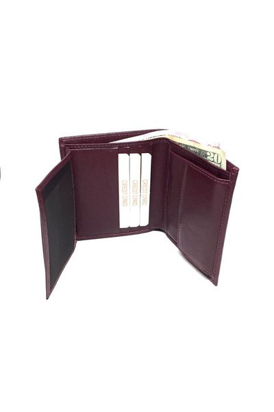DERKON Genuine Leather Men's Wallet with Polite Coin