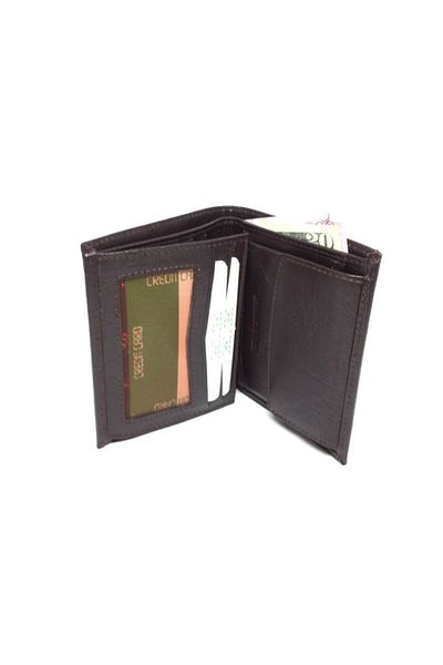 DERKON Genuine Leather Men's Wallet with Polite Coin