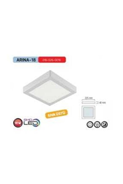 Horoz Elektrik Horoz 18w Sıva Üstü Led Panel Gün Işıgı Arina 18 3000k