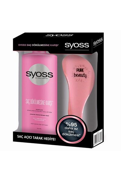 Syoss 500 مل شامبو ضد تساقط الشعر + مشط