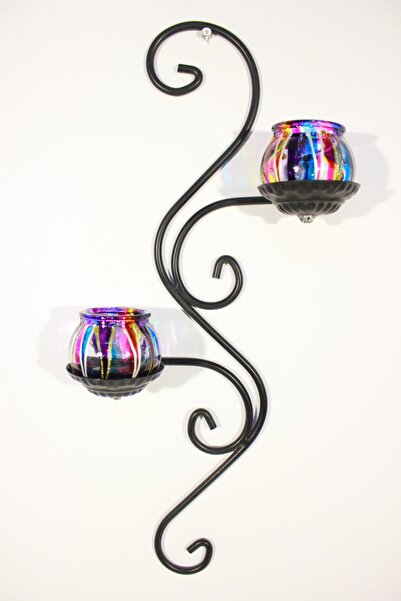 DOĞA HEDİYELİK HOME Ferforje Duvar Mumluğu