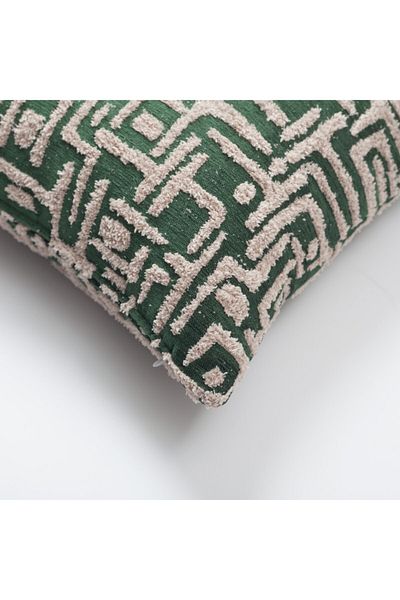 Fineroom Living "Gilda" - Labyrinth Patterned Throw Pillow 45x45 (Includes Inner Pillow)