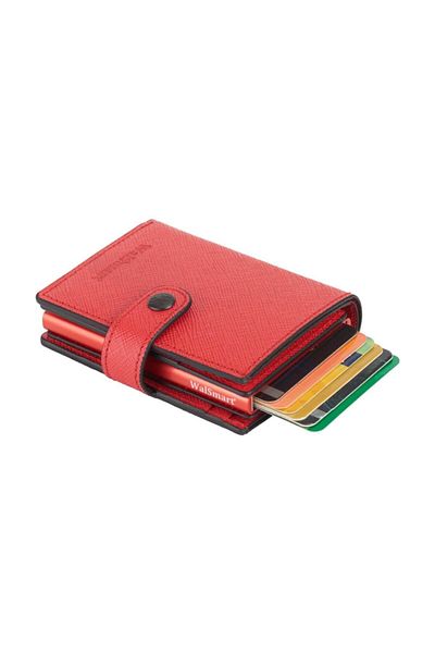 WalSmart Multiple Safiano Smart Mechanism Wallet Genuine Leather