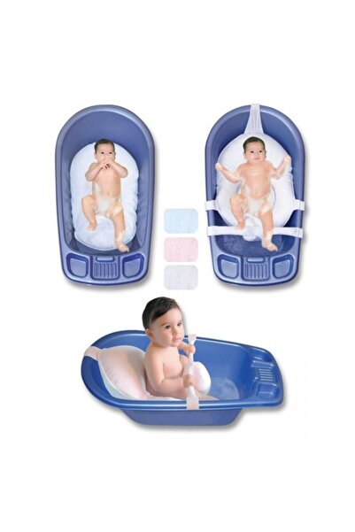 Sevi Bebe Çok Fonksiyonlu Bebek Yıkama Filesi Ve Minderi Art-8697 Mavi Mavi