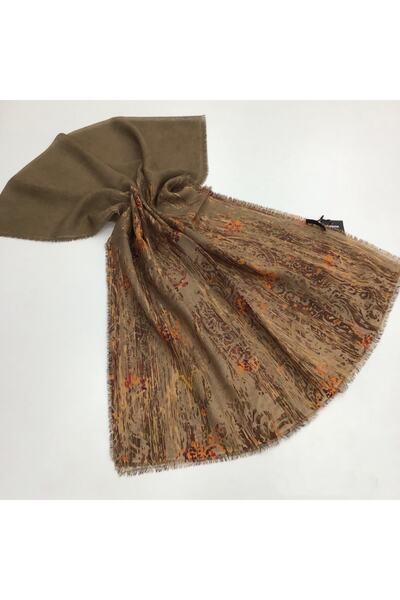 19V69 ITALIA Koyu Bej Kahverengi Şal Haiti Seri 90x200 Cm Eşarp Askısı Ve Hed...