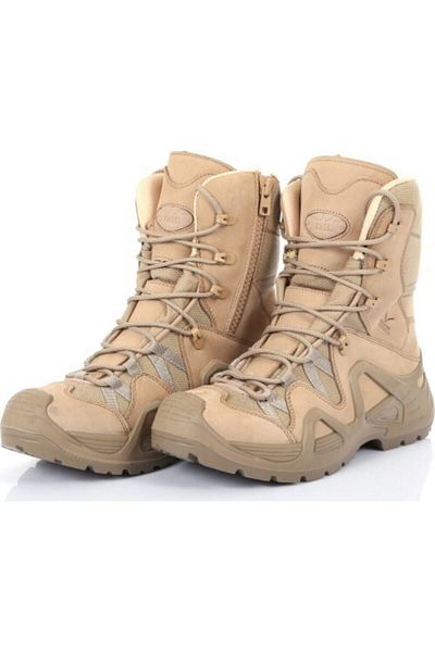 Silyon Askeri Giyim Military Beige Vogel Boots - Τύπος με φερμουάρ