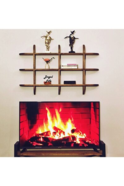 Doğal Life Ahşap Dekoratif Tasarım Özel Işlem Çoklu Duvar Rafı Kitaplık Uçan Raf