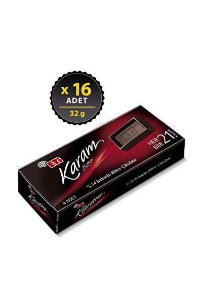 Eti Karam Mini Kakaolu Bitter Çikolata 32 g x 16 Adet