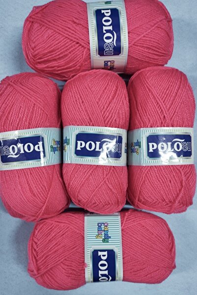 Polosu (5 Τεμάχια) Candy Baby 210 Ροζ Πλεκτό Χειροποίητο Νήματα για Πλέξιμο Γιλέκο Ζακέτα Νήματα Πανί Πουλόβερ Νήματα