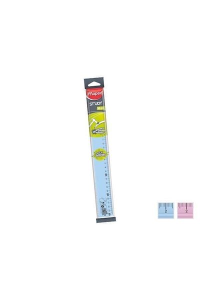 Maped Ruler Study Unbreakable 30 Cm (Piece Price, Mixed Color)245640